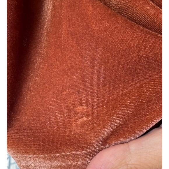 Baltic Born Size Small Katelyn Maxi Wrap Dress Crushed Velvet Burnt Orange Boho - Picture 10 of 12